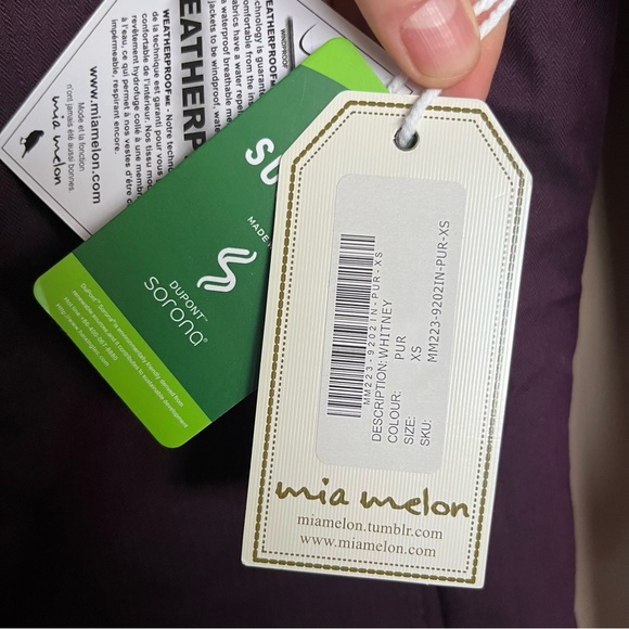 NWT Mia Melon Whitney Insulated Waterproof Cotton Modern Rain and Snow Jacket - Picture 8 of 12